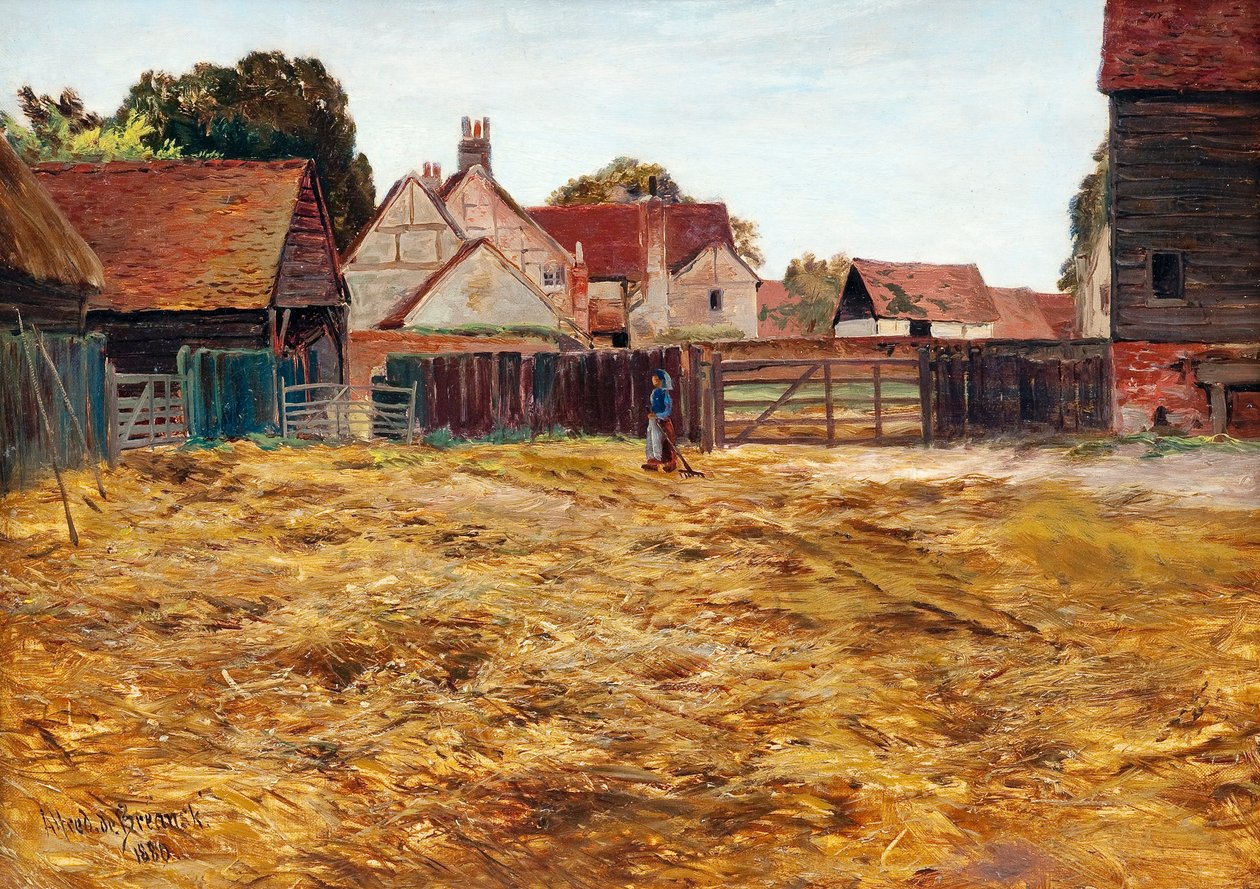 Pohled do dvora od Alfred de Breanski