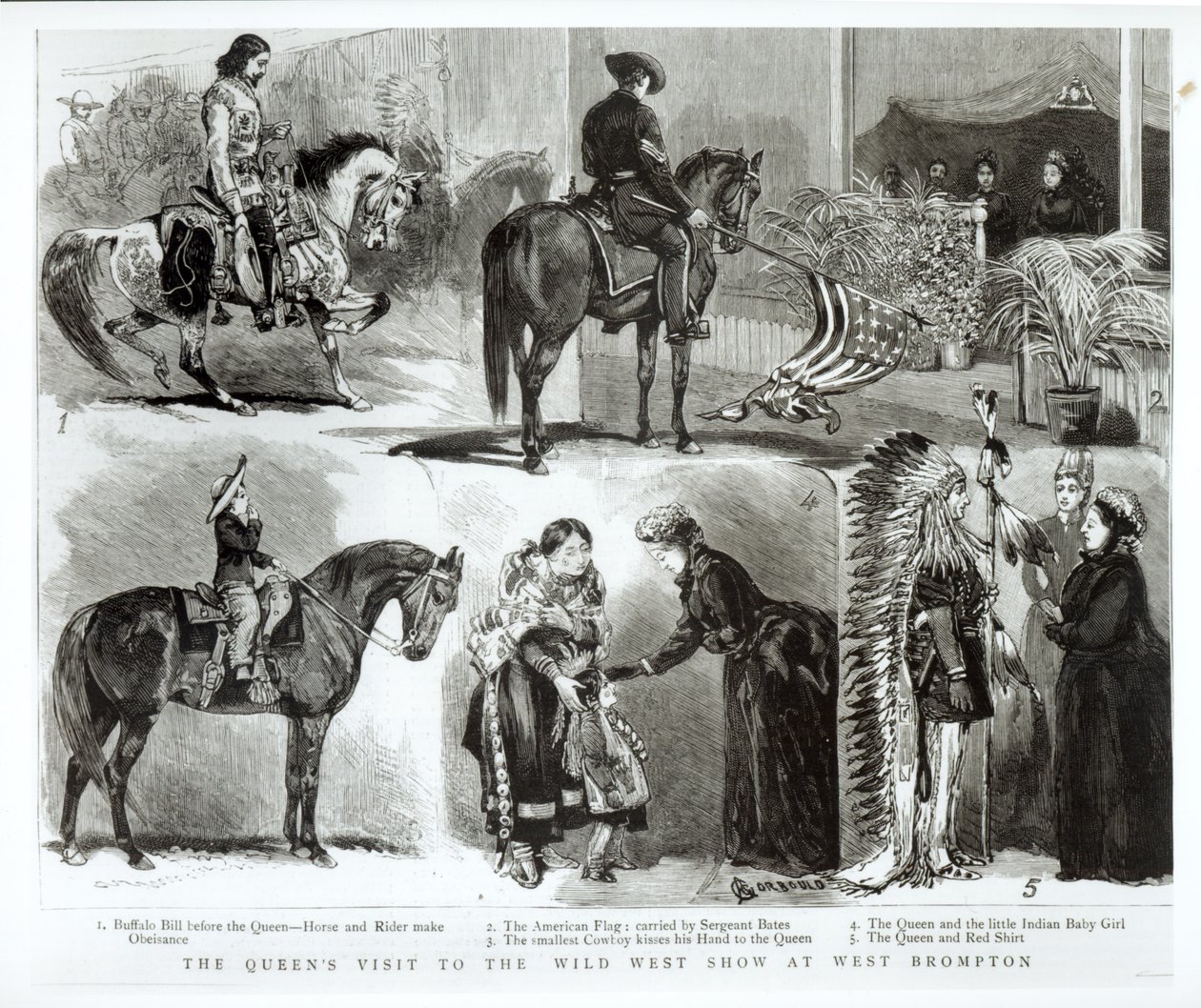 Návštěva královny na Wild West Show ve West Brompton, 1887 od Alfred Chantrey Corbould