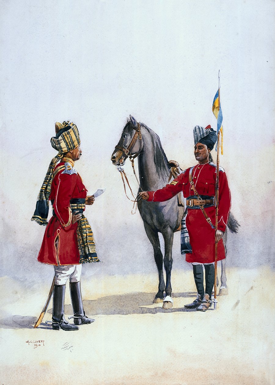 Alwar Lancers, Commandment a Chohan Rajput, ilustrace k 