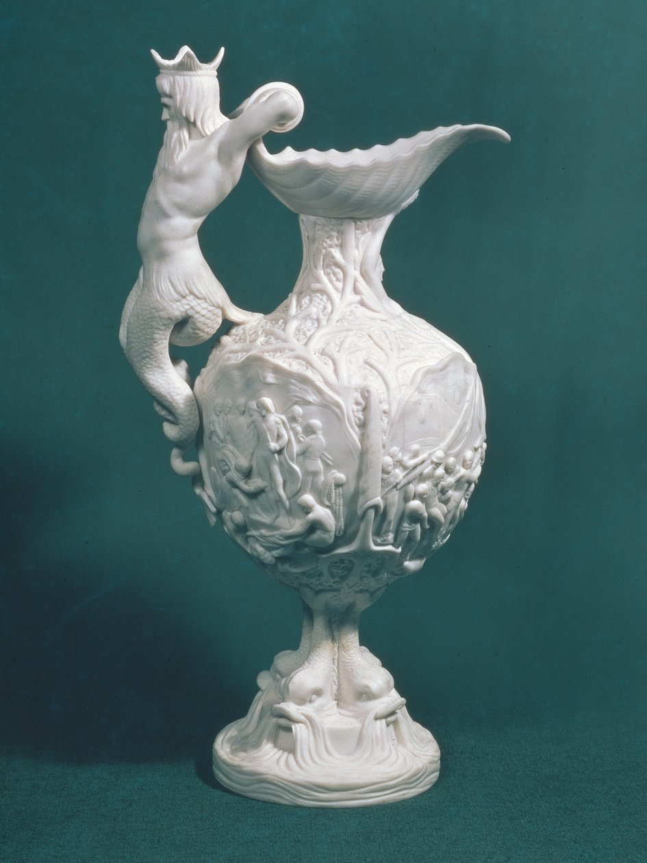 Džbán Nelson, vyrobený Samuel Alcock und Co., Burslem, 1851 (parianský porcelán) od Alfred Crowquill
