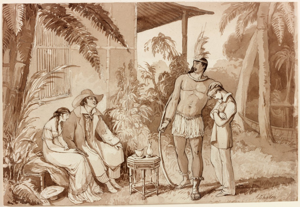 Chalon Sketching Society Composition, 1810 (inkoust na papíře) od Alfred Edward Chalon