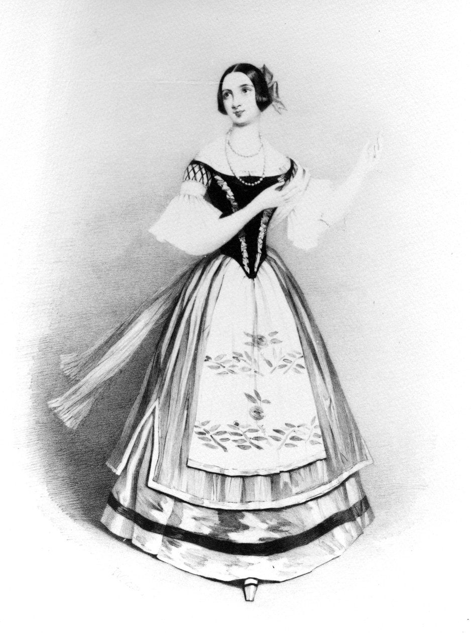 Fanny Persiani jako Zerlina ve filmu Don Giovanni, vyrytý Isaacem Weldem Taylorem, 1838 od Alfred Edward Chalon