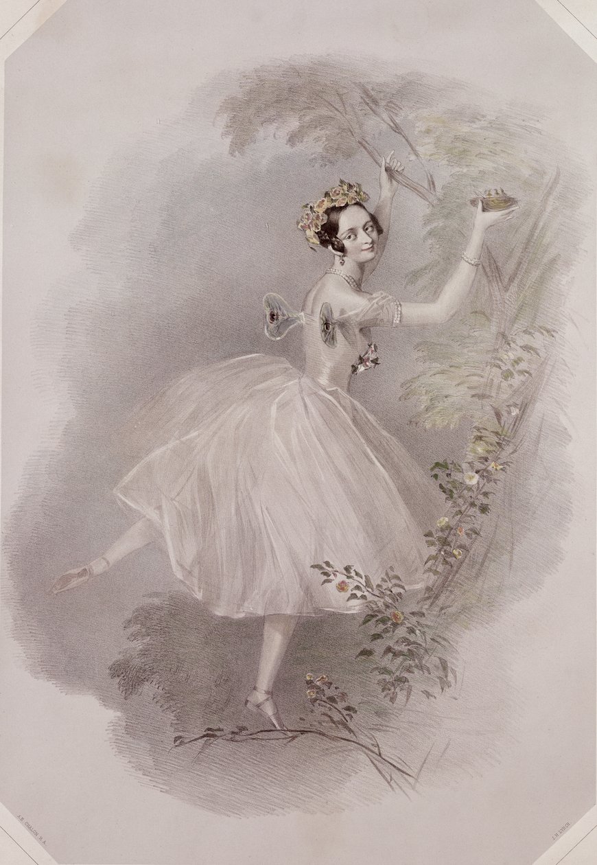Marie Taglioni (1804-84) jako sylfa v 