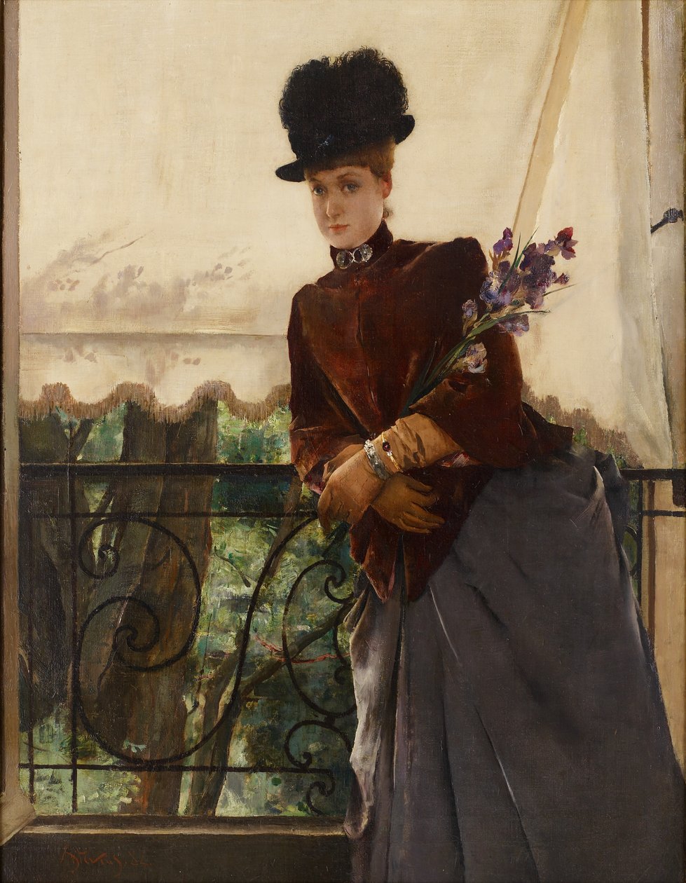 Portrét mademoiselle Dubois, 1884 od Alfred Emile Stevens