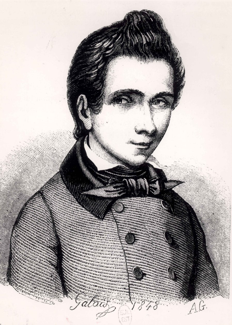 Evariste Galois (1811-32), 1848 (černobílá fotografie) od Alfred Galois