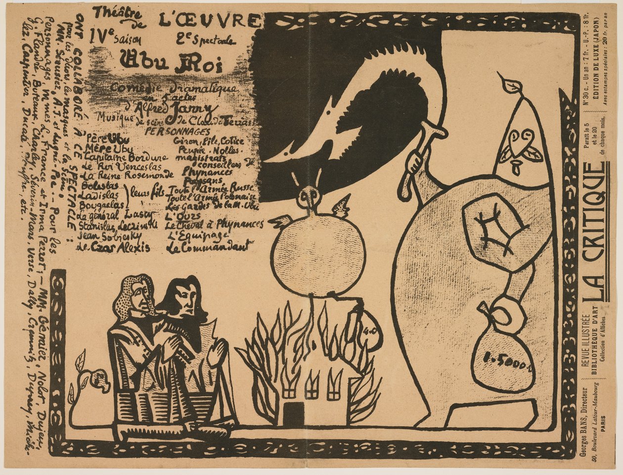 Program pro Ubu Roi, 1896 od Alfred Jarry