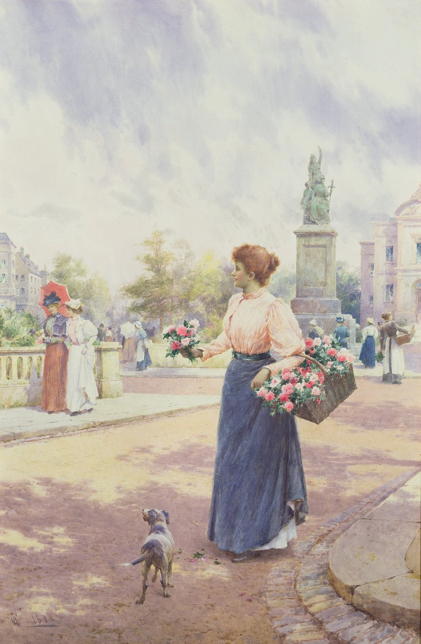 Pařížský prodavač květin, 1898 od Alfred, Jr. Glendening