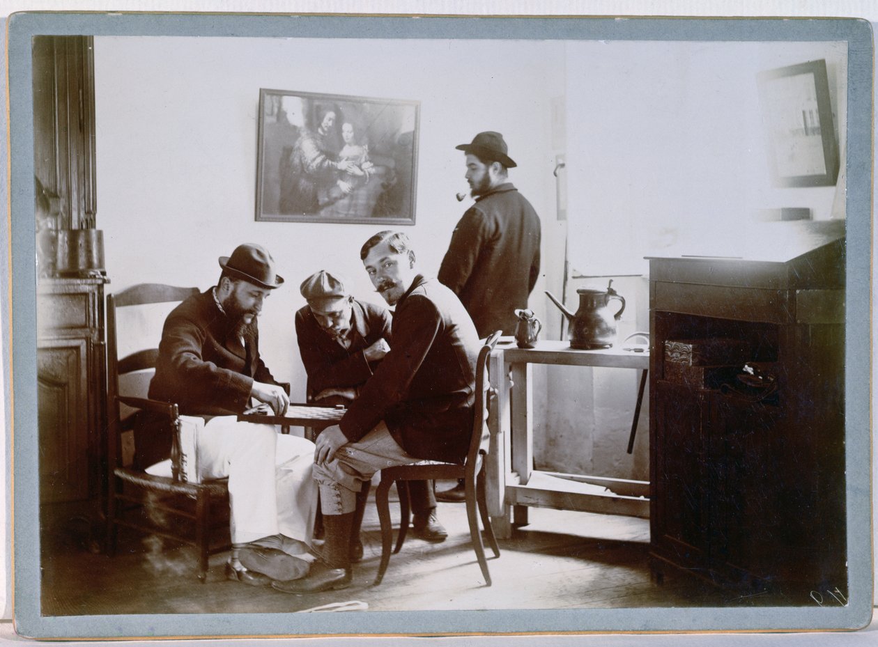 Hraní návrhů v Le Relais, konec 19. století od Alfred Natanson