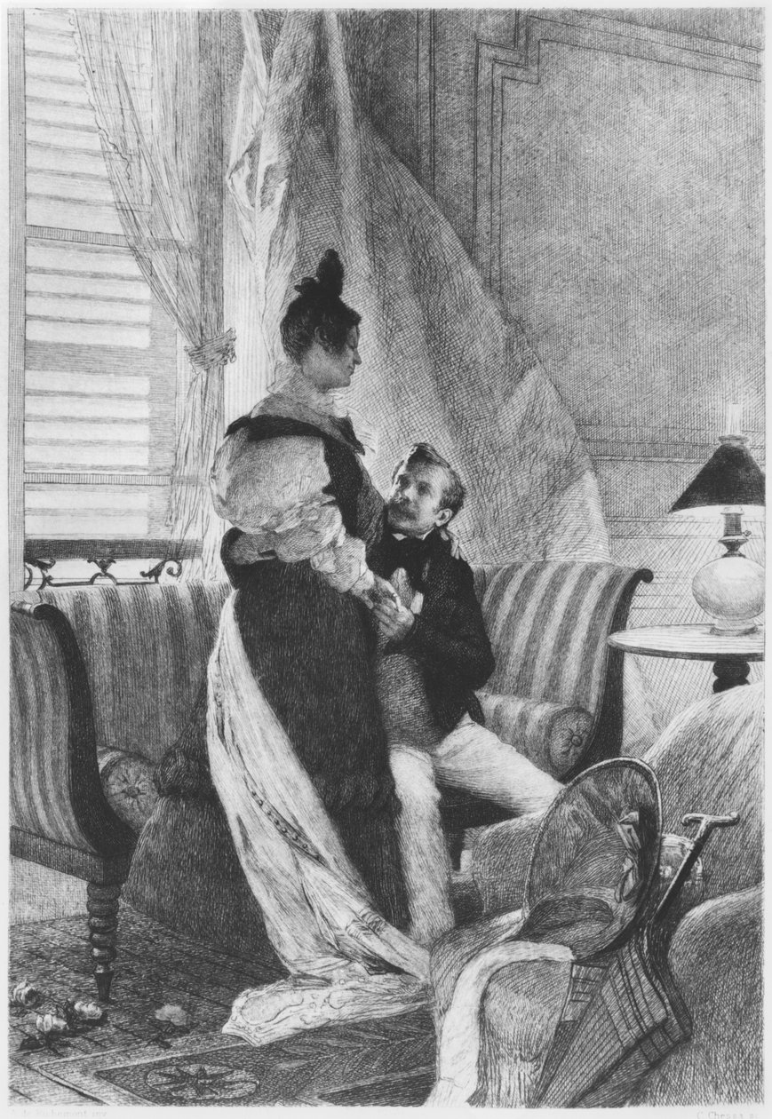 Emma Bovary a Rodolphe, ilustrace z 