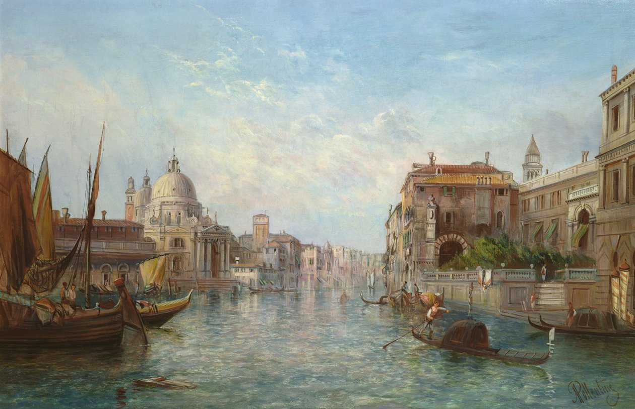 Pohled na Canal Grande, Benátky od Alfred Pollentine