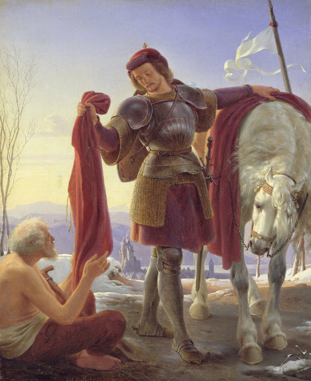 Svatý Martin a žebrák, 1836 od Alfred Rethel