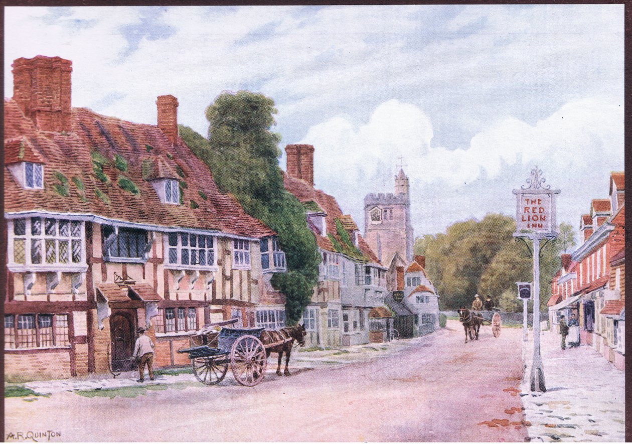 Biddenden, Kent, z The Cottages and the Village Life of Rural England vydané nakladatelstvím Dent & Sons Limited, 1912 od Alfred Robert Quinton
