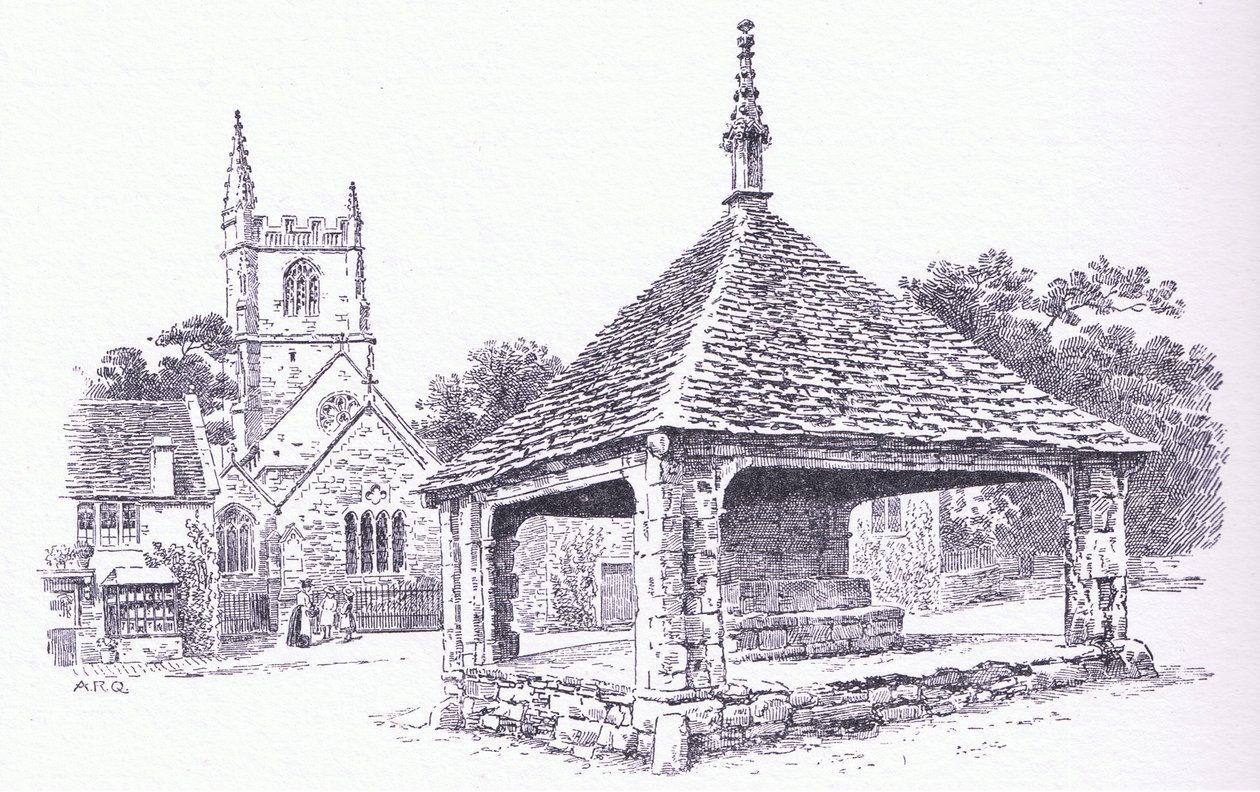 Castle Combe, Wiltshire, z The Cottages and the Village Life of Rural England vydané nakladatelstvím Dent & Sons Limited, 1912 od Alfred Robert Quinton