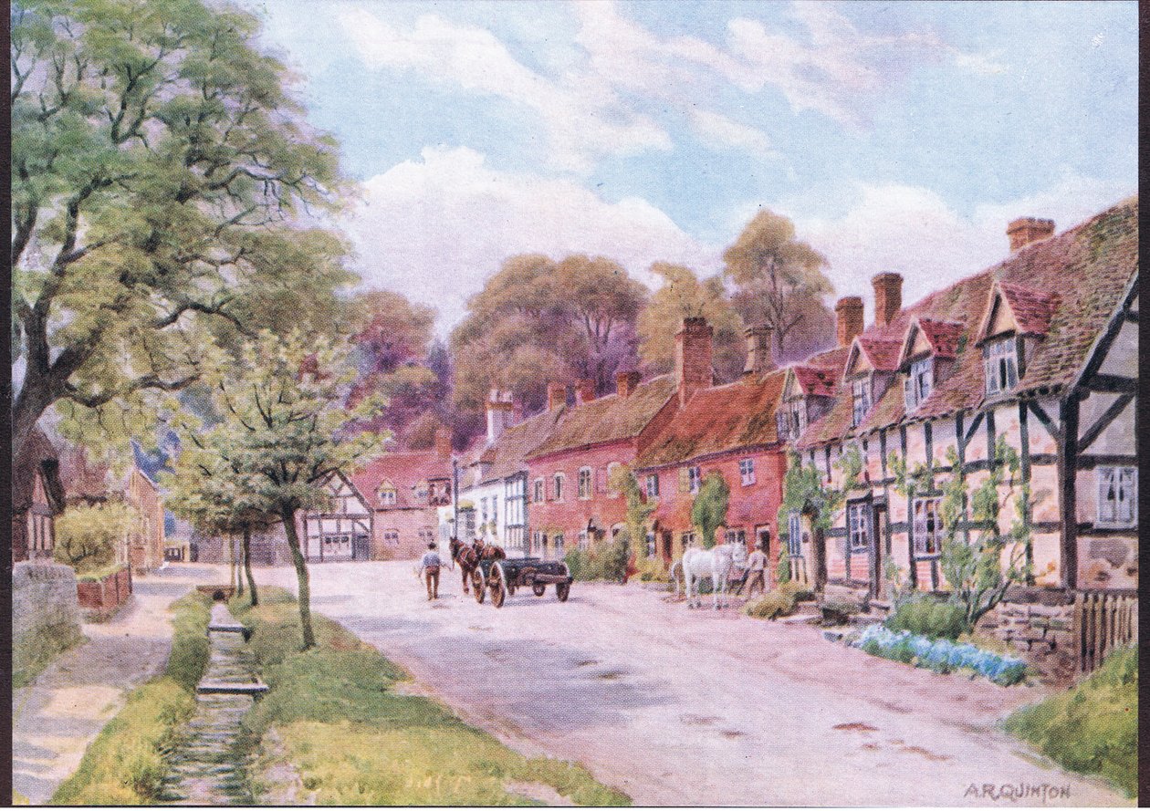 Elmley Cottage, Worcester, z The Cottages and the Village Life of Rural England vydané nakladatelstvím Dent & Sons Limited, 1912 od Alfred Robert Quinton