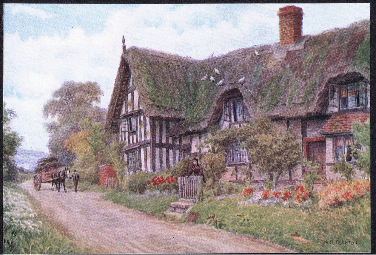 Great Comberton, Worcester, z The Cottages and the Village Life of Rural England vydané nakladatelstvím Dent & Sons Limited, 1912 od Alfred Robert Quinton