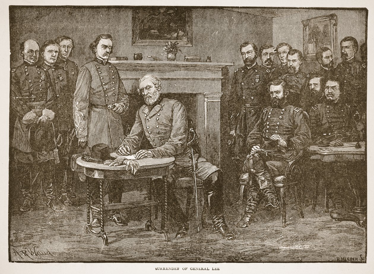 Kapitulace generála Leeho z knižní hospody. 1896 od Alfred Rudolph Waud