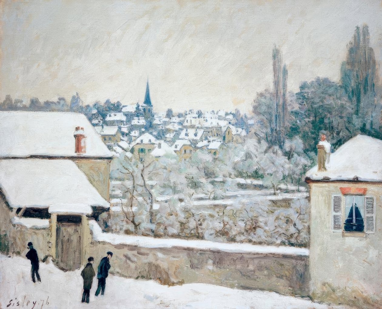 Alfred Sisley, Zima v Louveciennes od Alfred Sisley