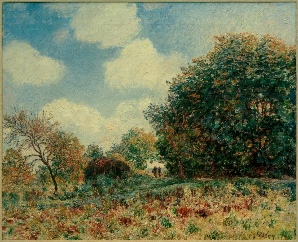 Cesta u vchodu do lesa od Alfred Sisley