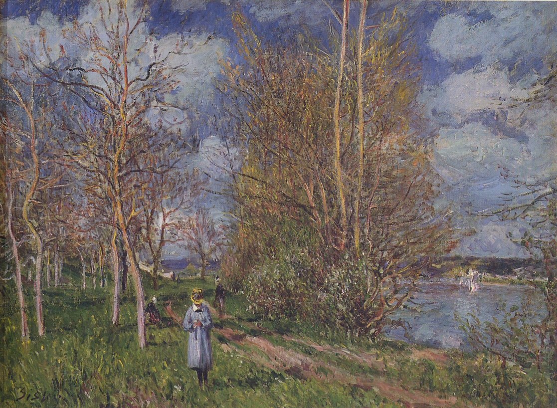 Malé louky na jaře od Alfred Sisley
