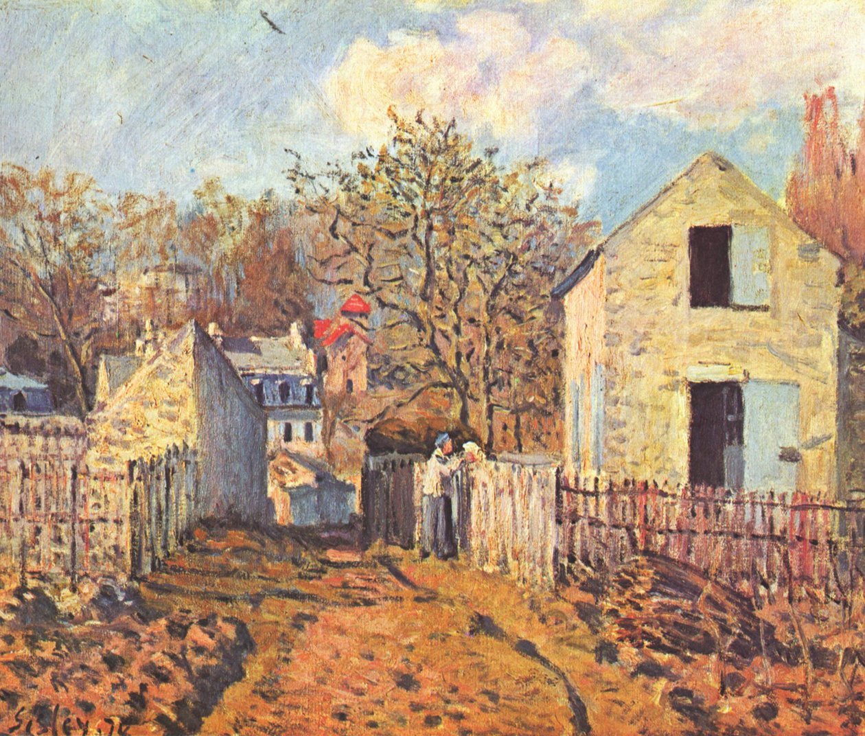 Vesnice Voisins od Alfred Sisley
