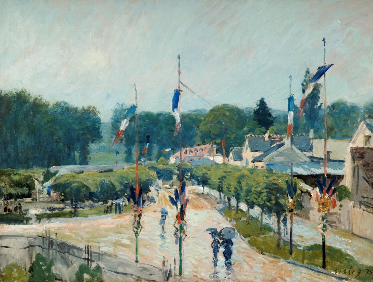 Čtrnáctého července v Marly-le-Roi, 1875 od Alfred Sisley