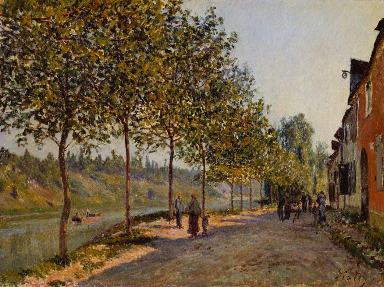 Červnové ráno v Saint-Mammès od Alfred Sisley