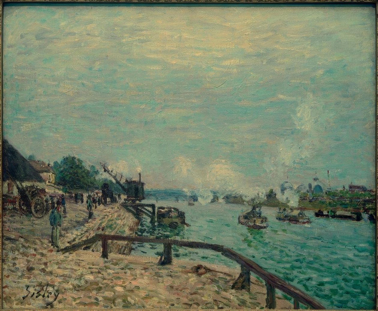 Seina v Grenelle od Alfred Sisley