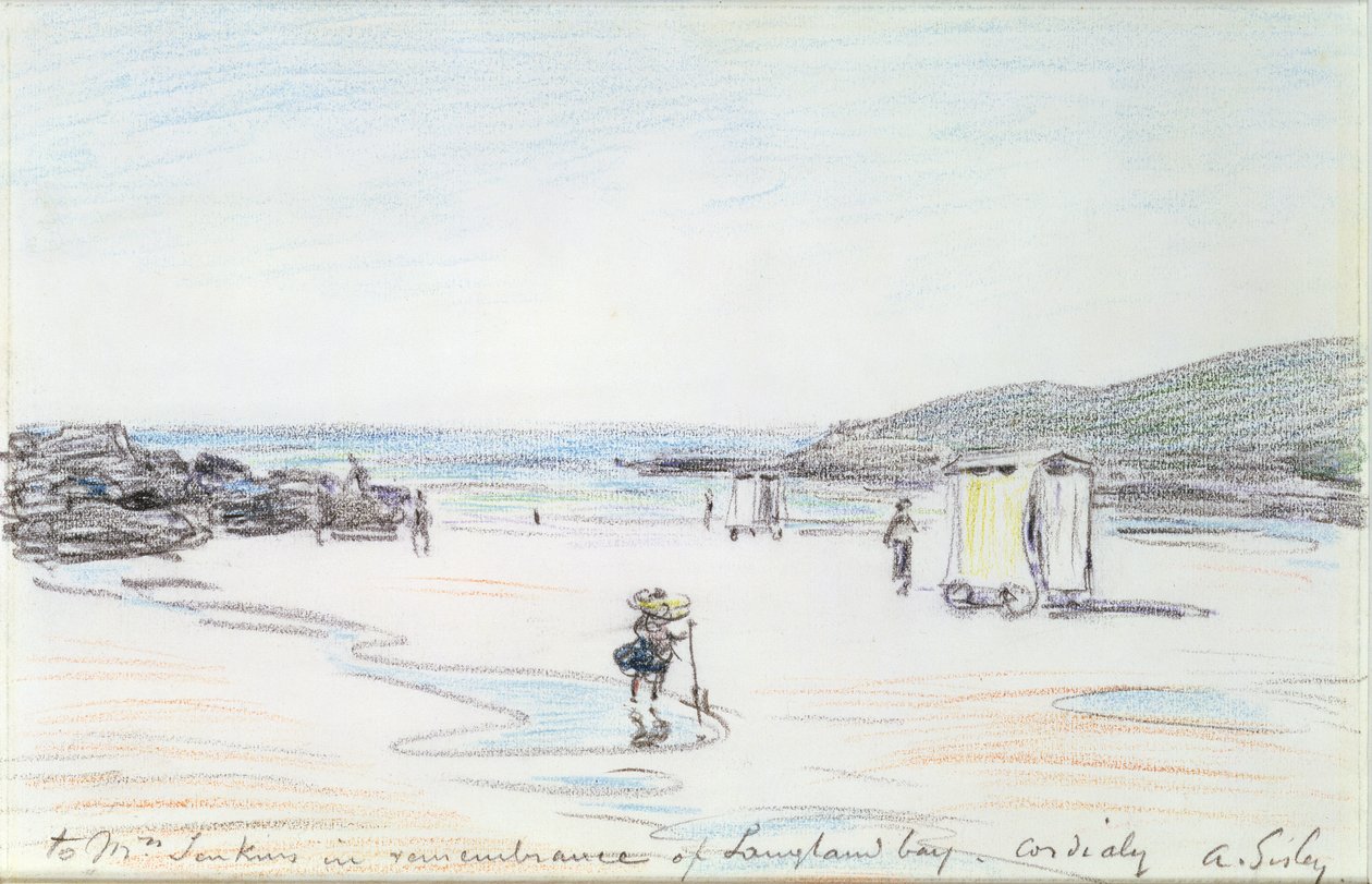 Langlandský záliv, 1897 (pastelka) od Alfred Sisley