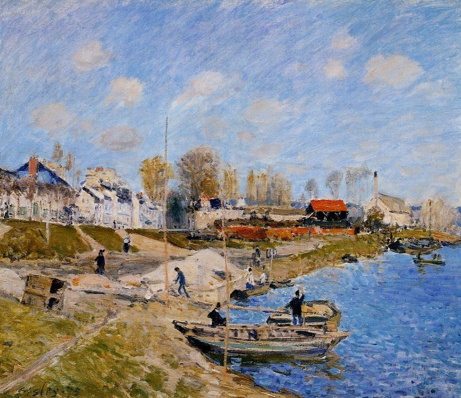 Přístaviště písku od Alfred Sisley