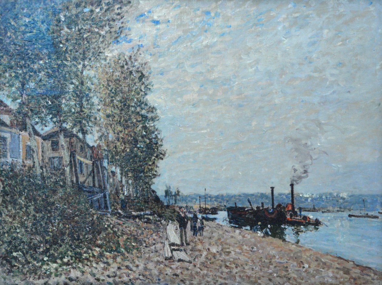 Remorkér na Loingu, Saint-Mammès od Alfred Sisley