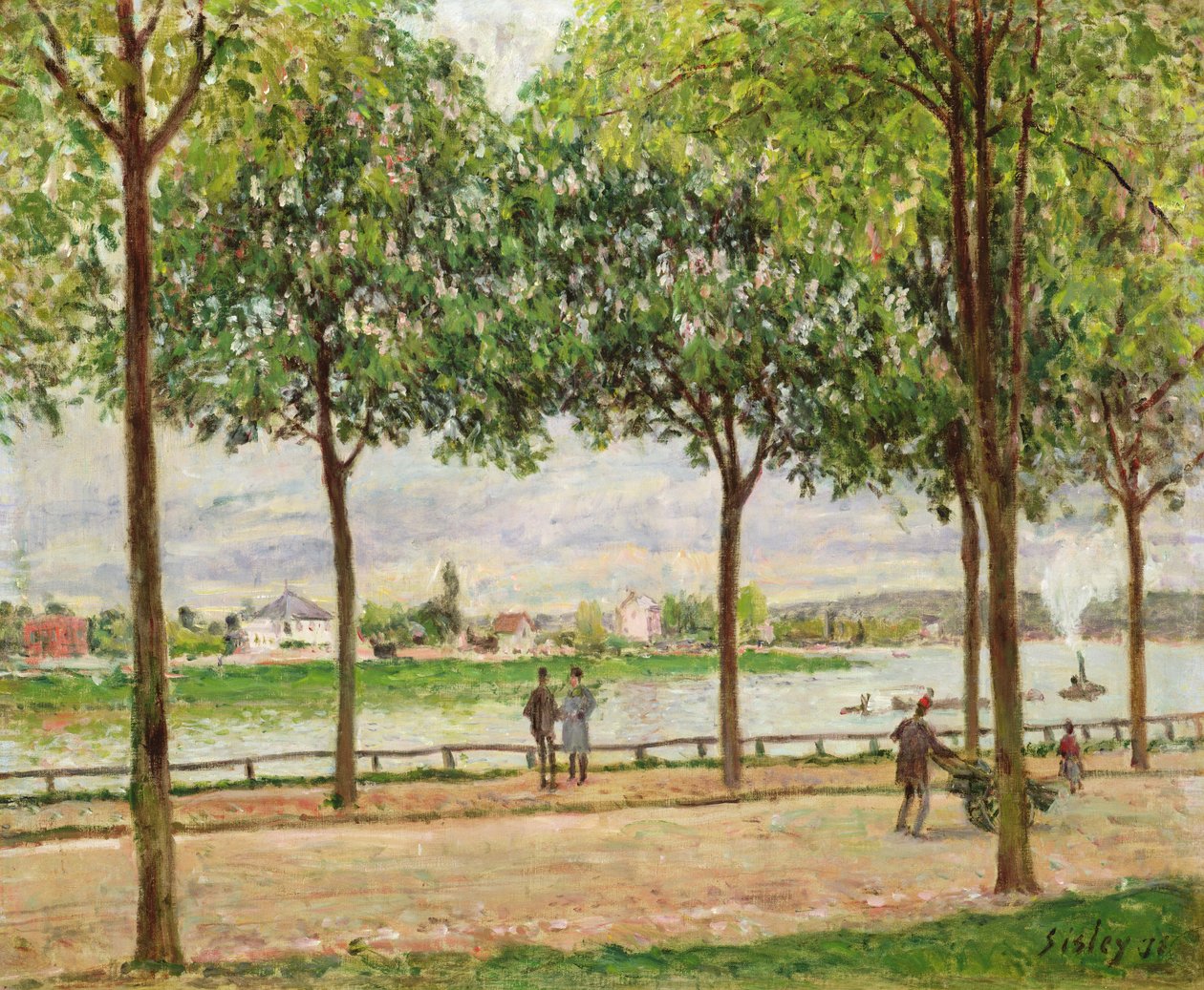 Promenade des Marronniers, St Cloud, 1878 od Alfred Sisley