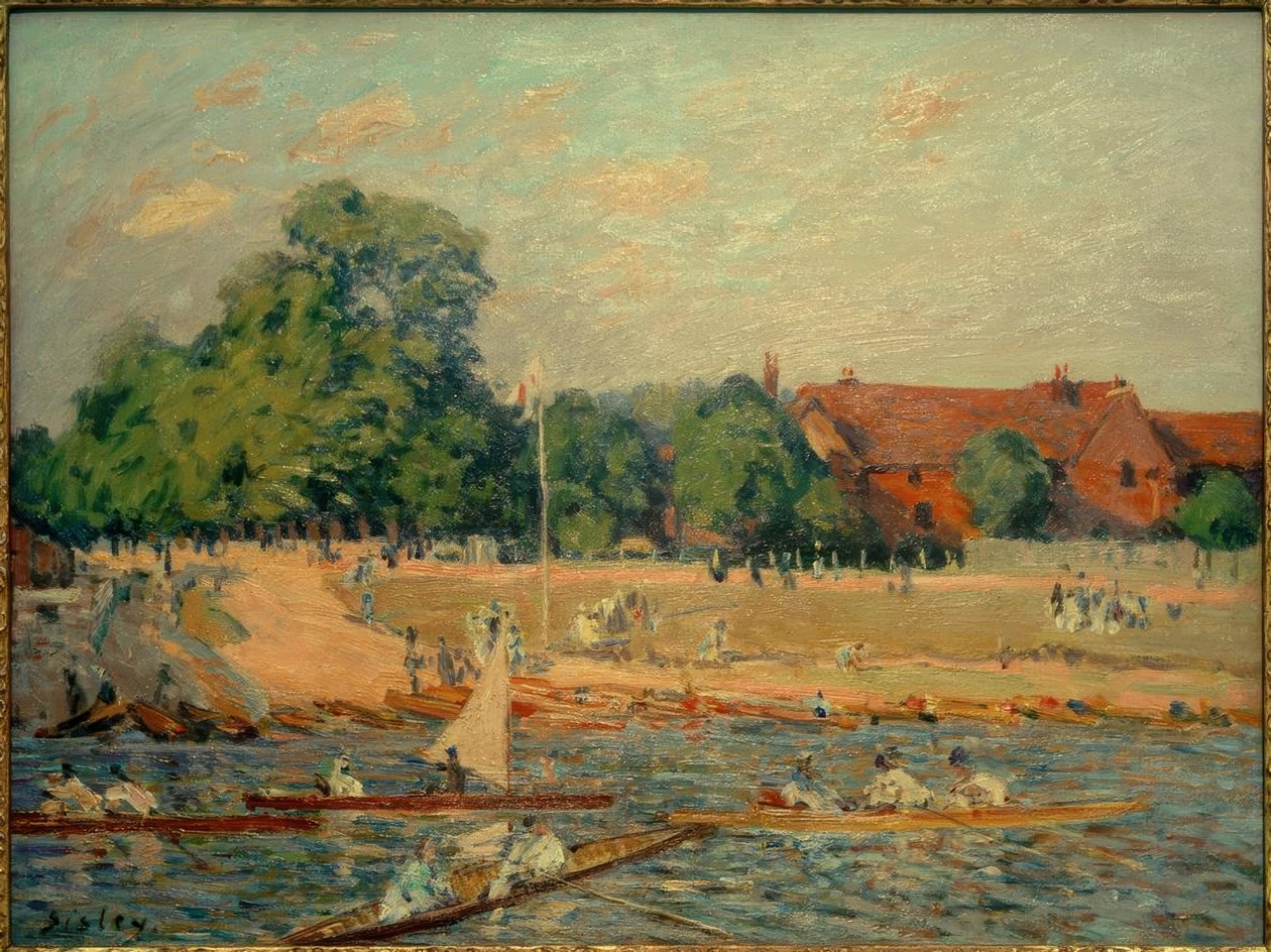 Regaty v Hampton Court od Alfred Sisley