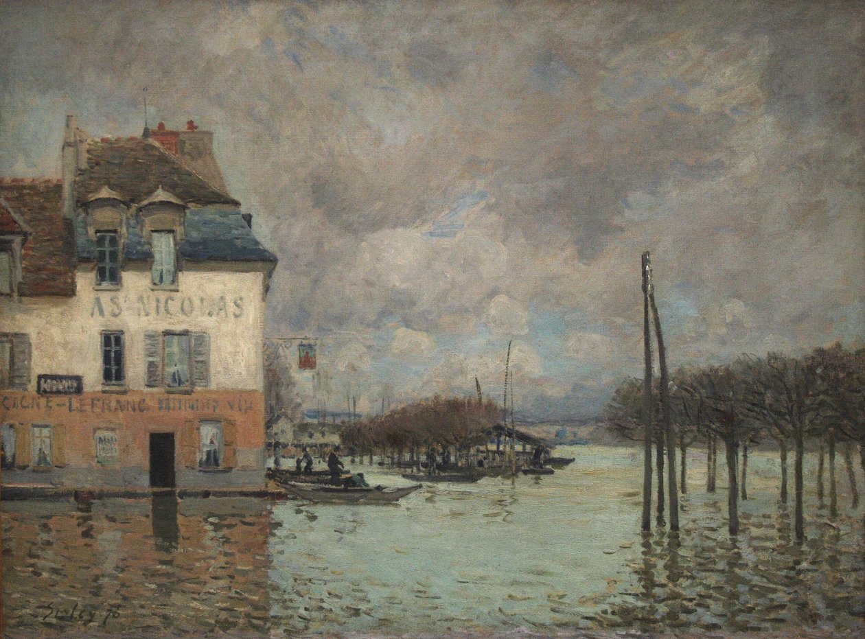 Linondation a Port-Marly od Alfred Sisley