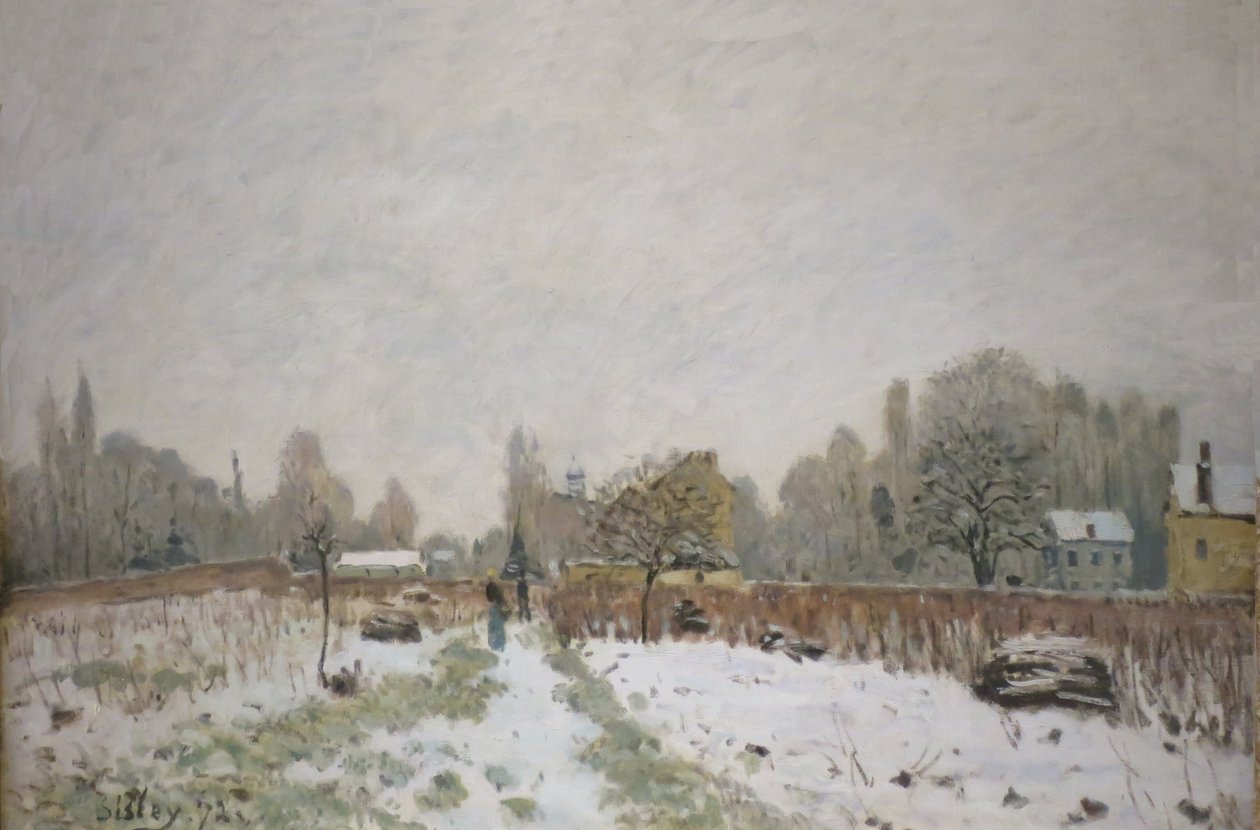Louveciennes ve sněhu od Alfred Sisley