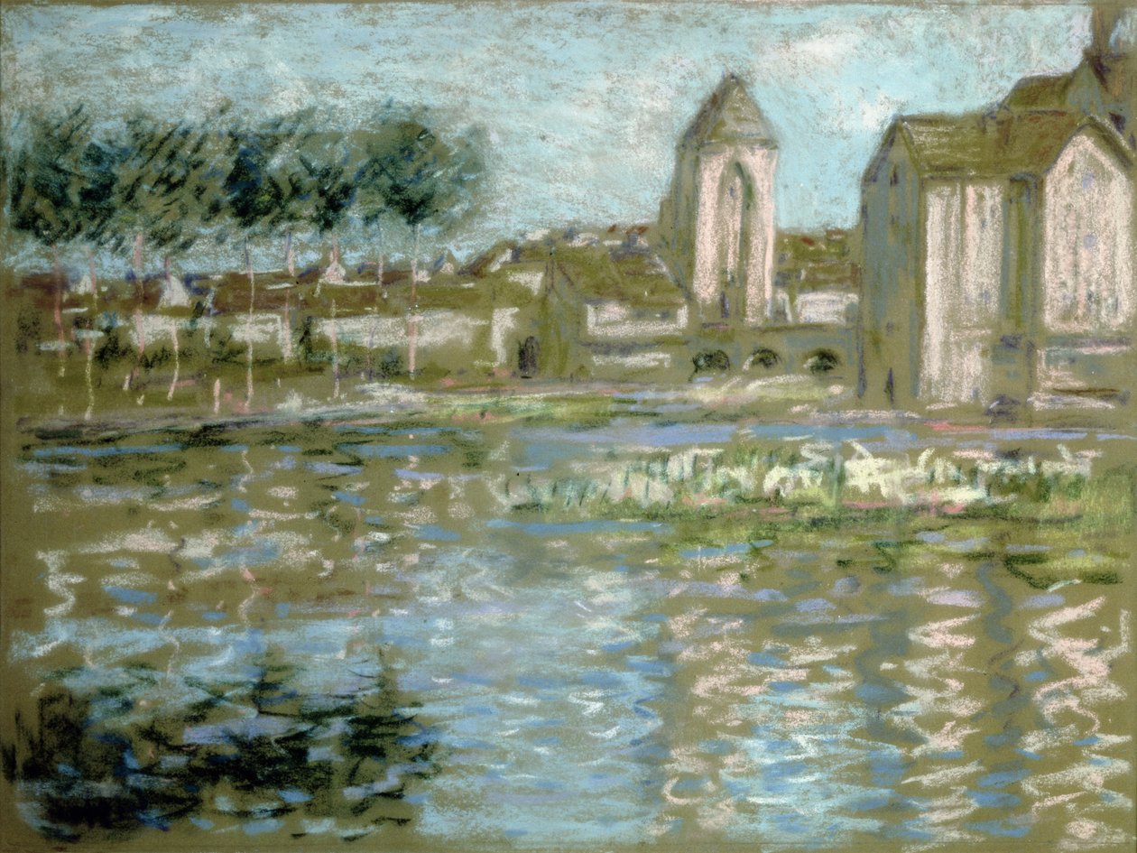 Moret-sur-Loing, kolem roku 1890 (pastel) od Alfred Sisley