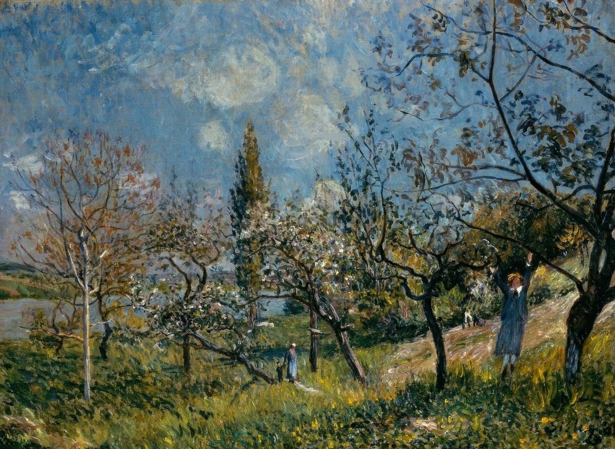 Sad na jaře od Alfred Sisley