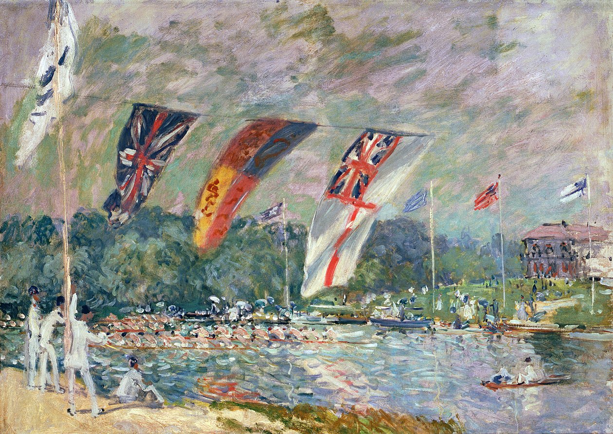Regatta v Molesey, 1874 (viz také 144130) od Alfred Sisley