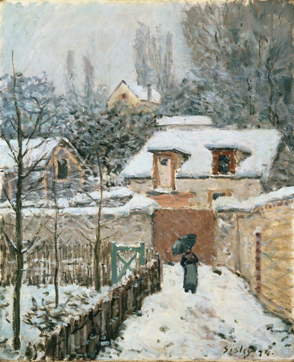Sníh v Louveciennes od Alfred Sisley