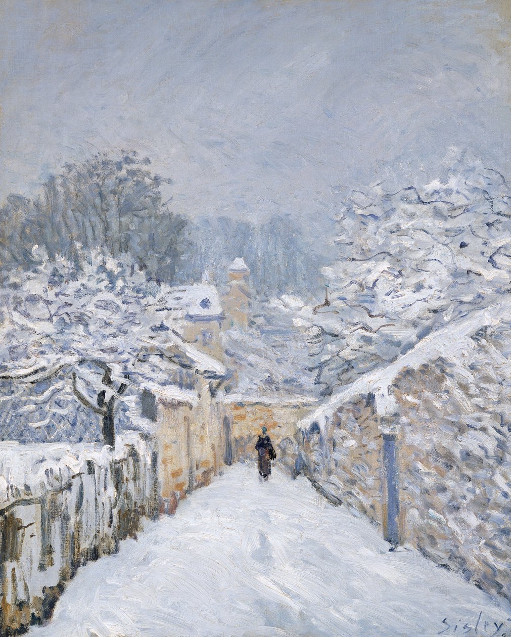 Sníh v Louveciennes, 1878 od Alfred Sisley