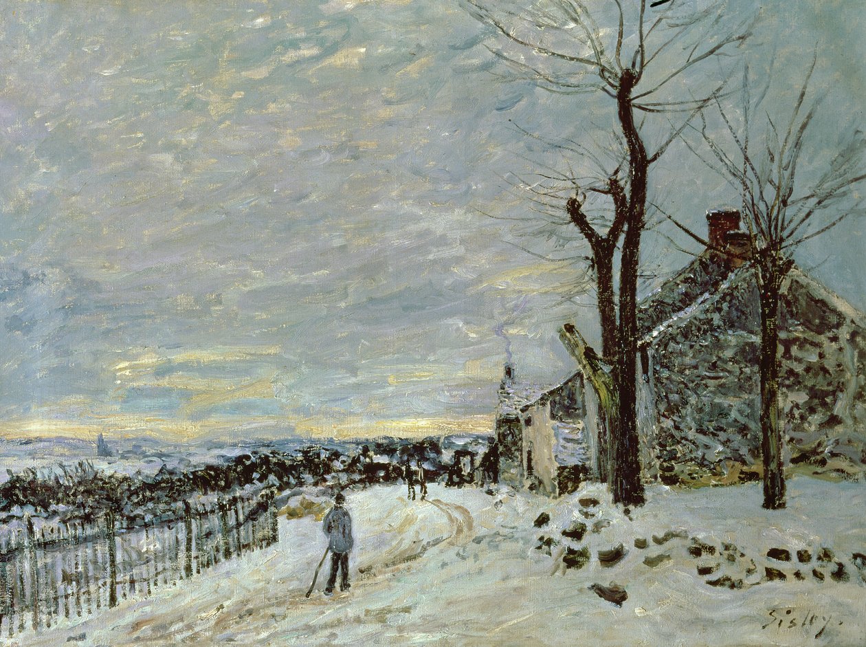 Sníh ve Veneux-Nadon, asi 1880 od Alfred Sisley