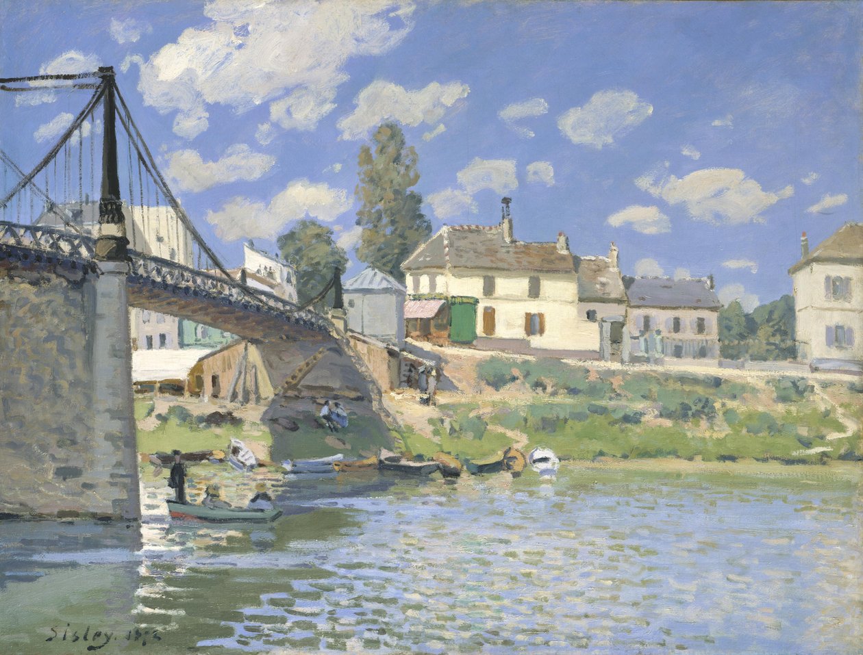 Most ve Villeneuve-la-Garenne od Alfred Sisley