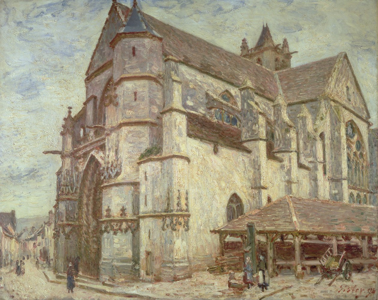 Kostel v Moret, mrazivé počasí, 1893 od Alfred Sisley