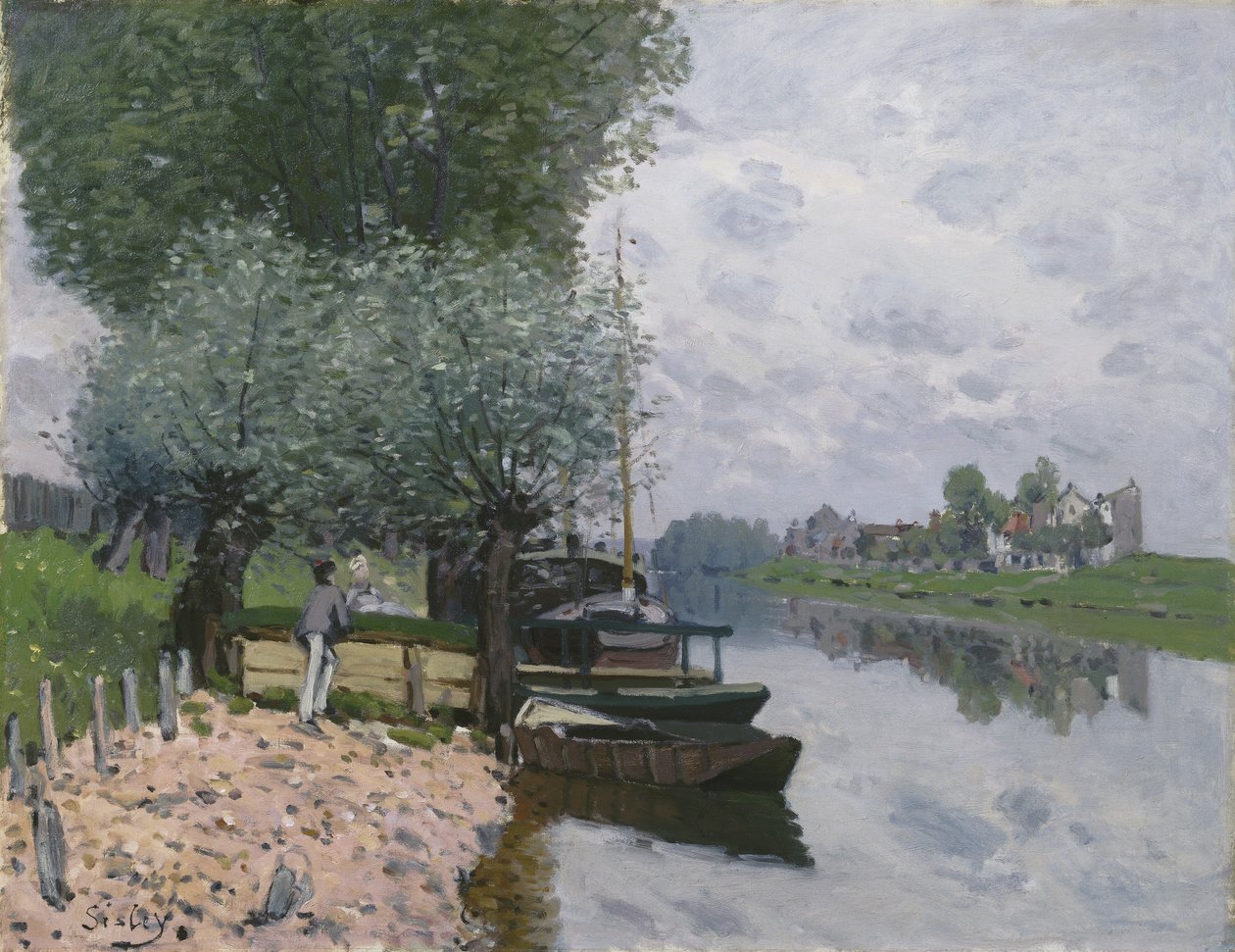 Seina v Bougival, 1872 od Alfred Sisley