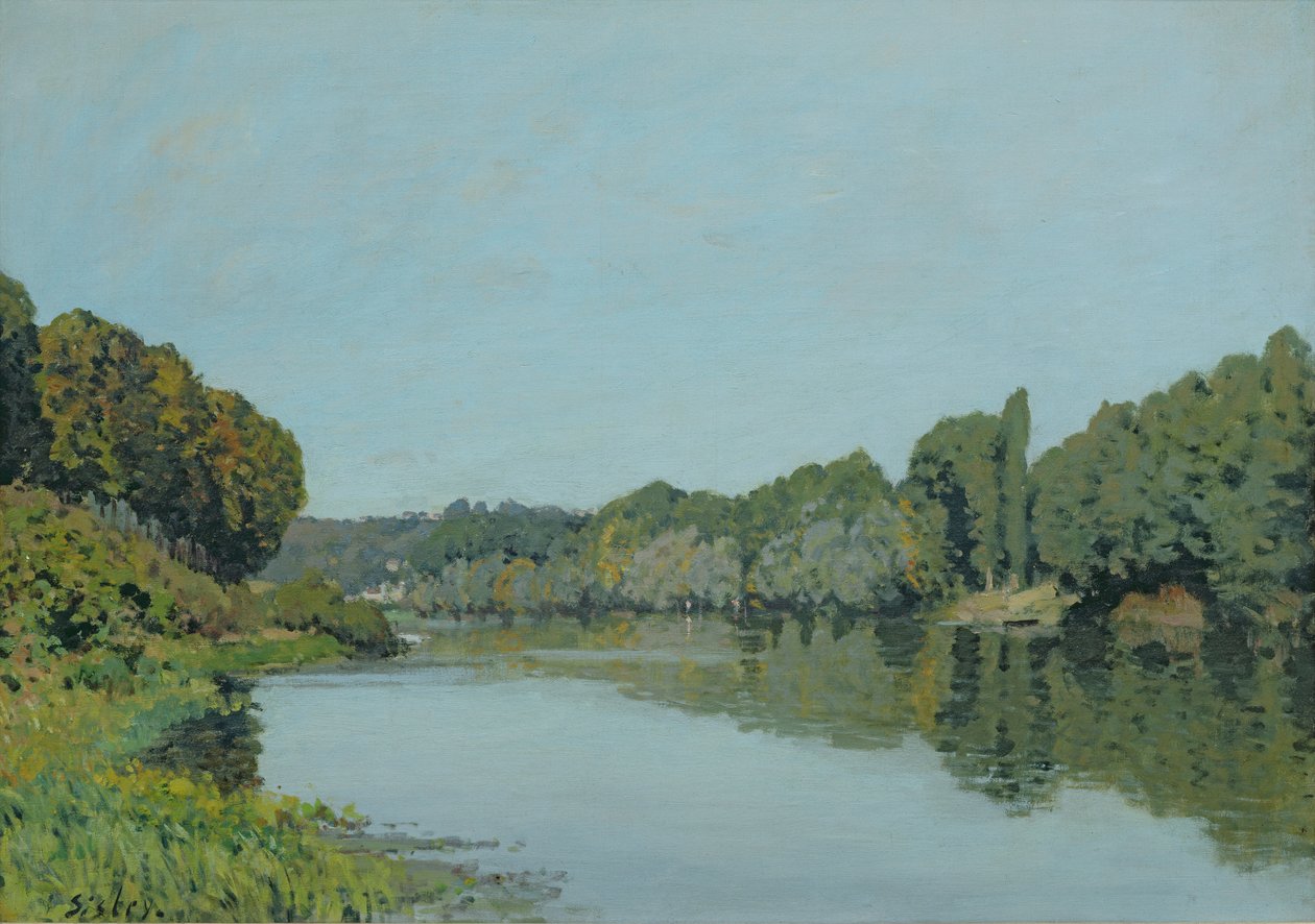 Seina v Bougival, 1873 od Alfred Sisley