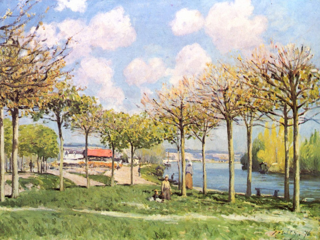 Seina v Bougivalu od Alfred Sisley