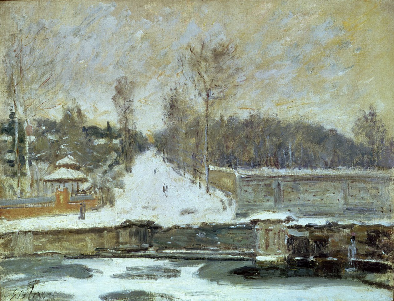 Napajedlo v Marly-le-Roi, 1875 od Alfred Sisley