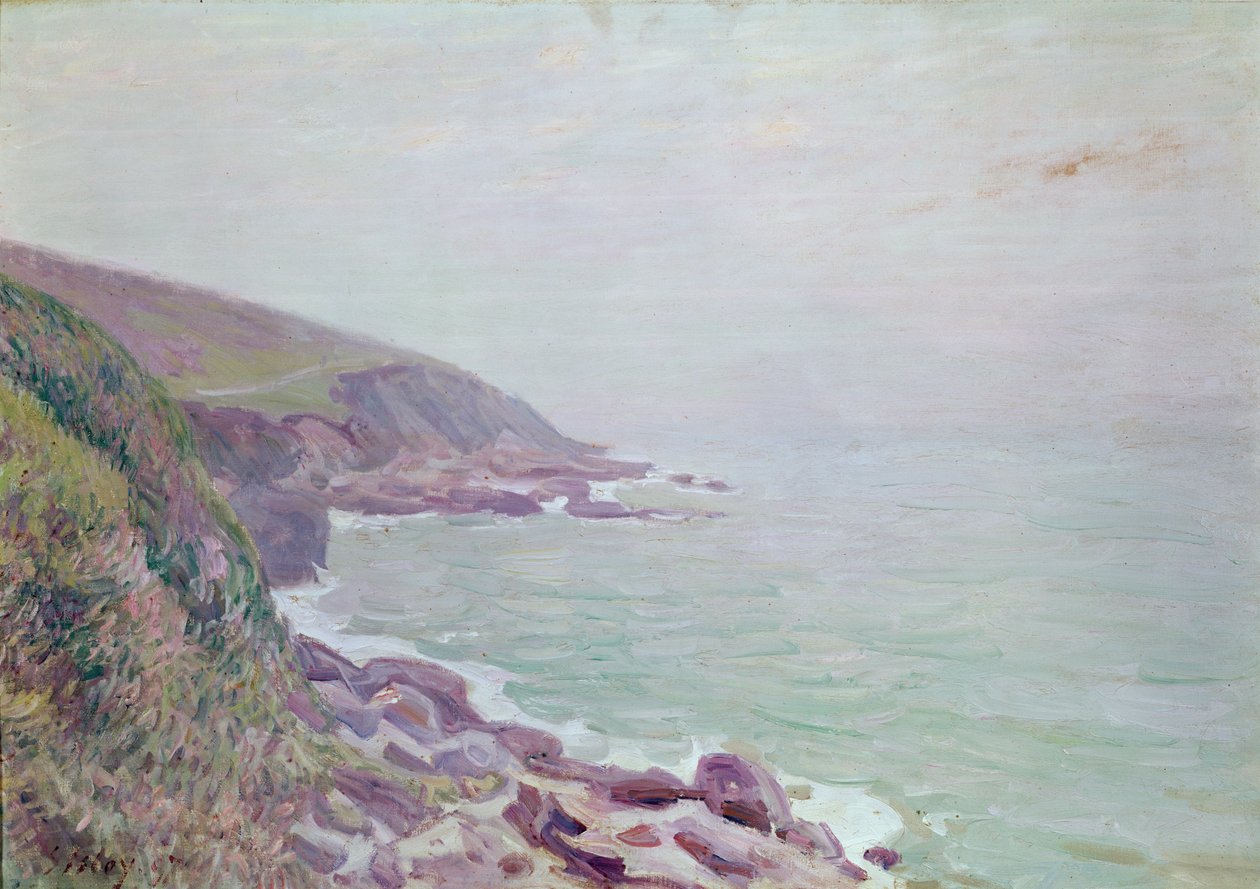 Velšské pobřeží, mlhavé ráno, 1897 od Alfred Sisley