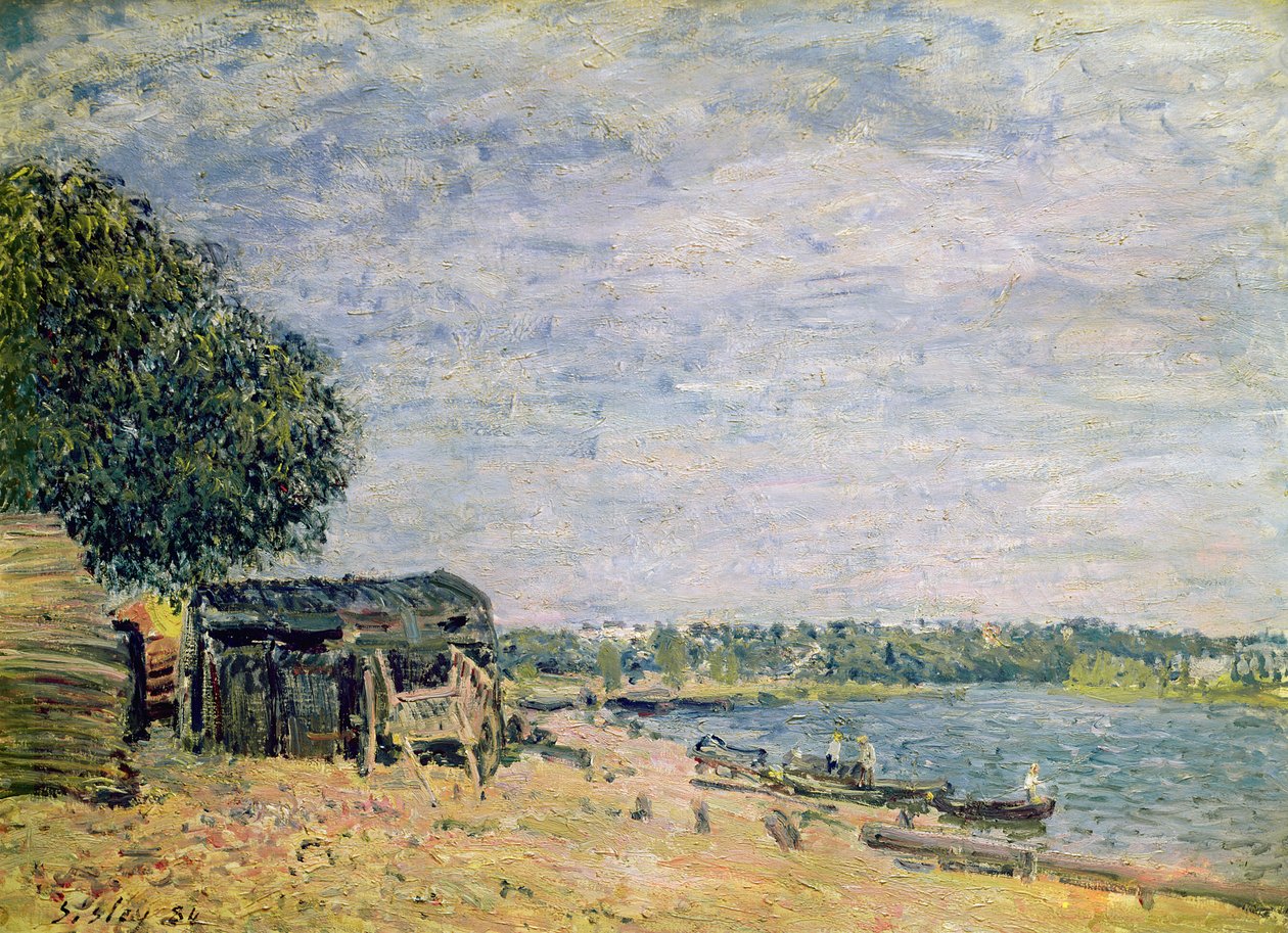 Krajina Saint-Mammes, 1884 od Alfred Sisley