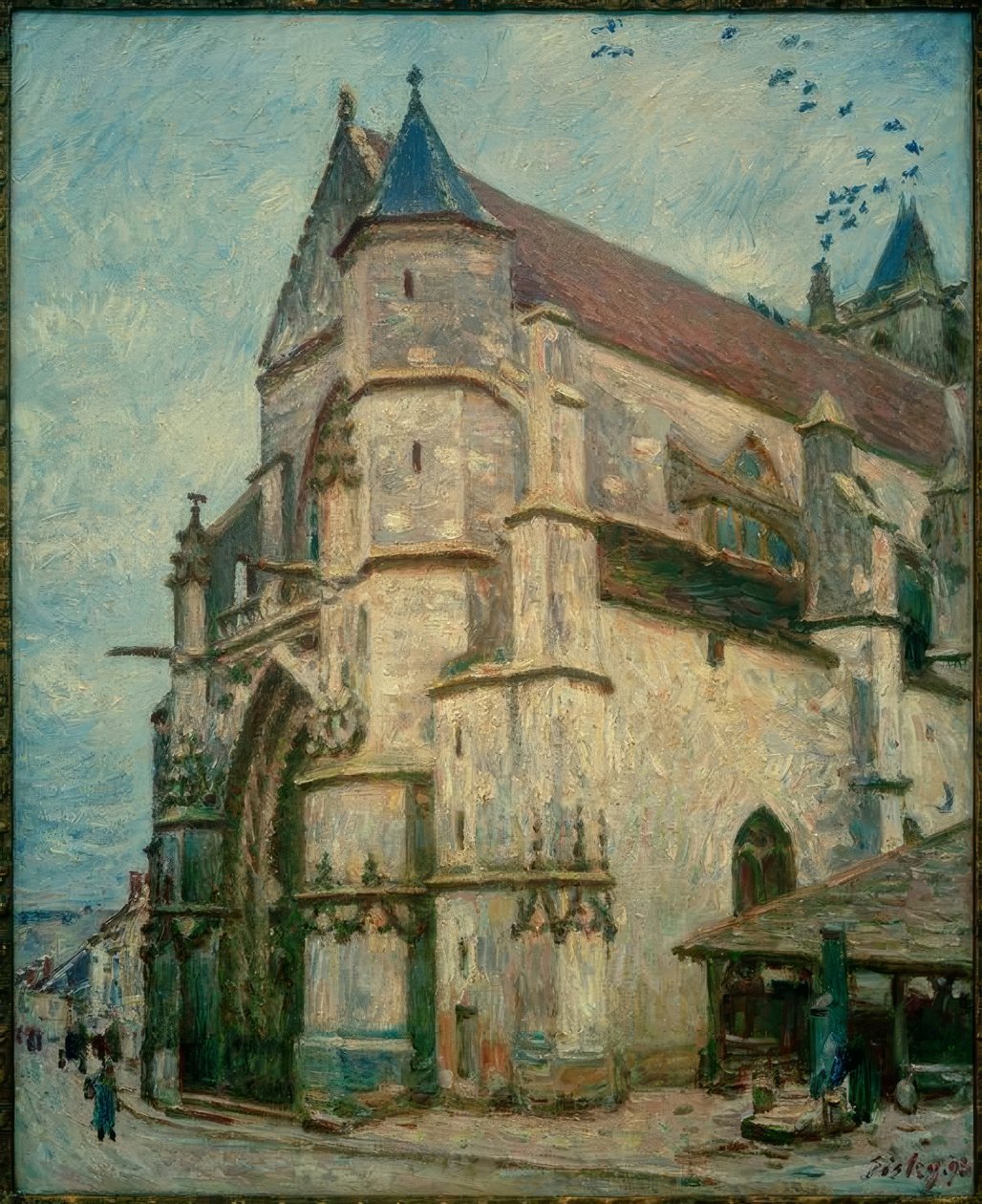 Odpoledne starý kostel od Alfred Sisley
