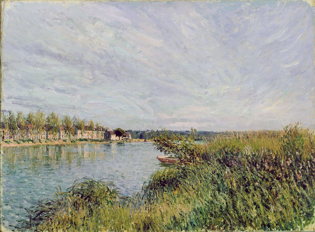 Pohled na Saint-Mammes, kolem roku 1880 od Alfred Sisley